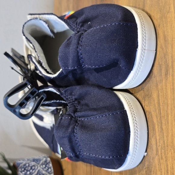 Torrid - 11 WW, Ruched Cuff Sneaker (Wide Width) in Navy & Rainbow - Picture 5 of 12